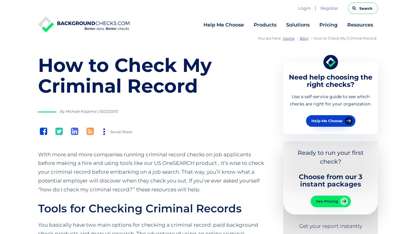 How to Check My Criminal Record - background checks